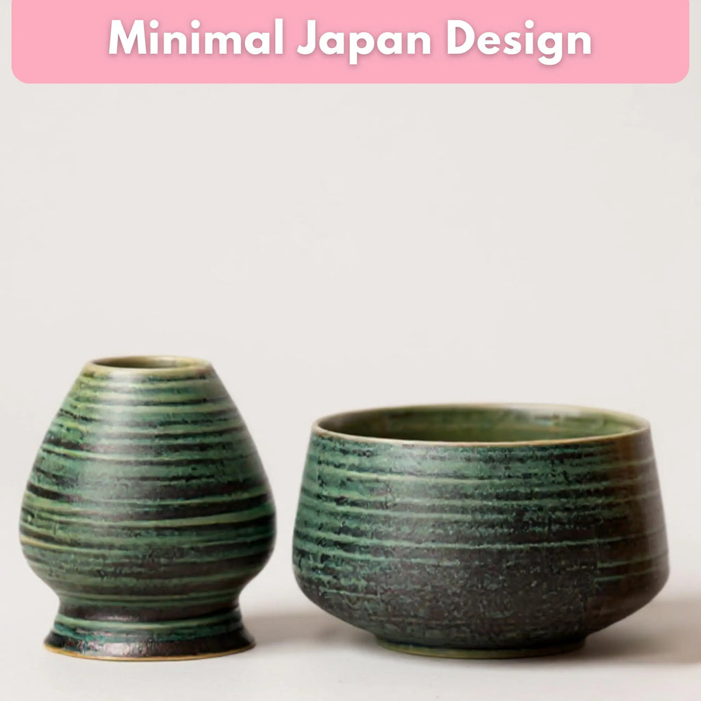 Atellya Adelaide Green Matcha Ceremony Kit – Bowl, Whisk, Scoop & Stand Set 280ml Atellya