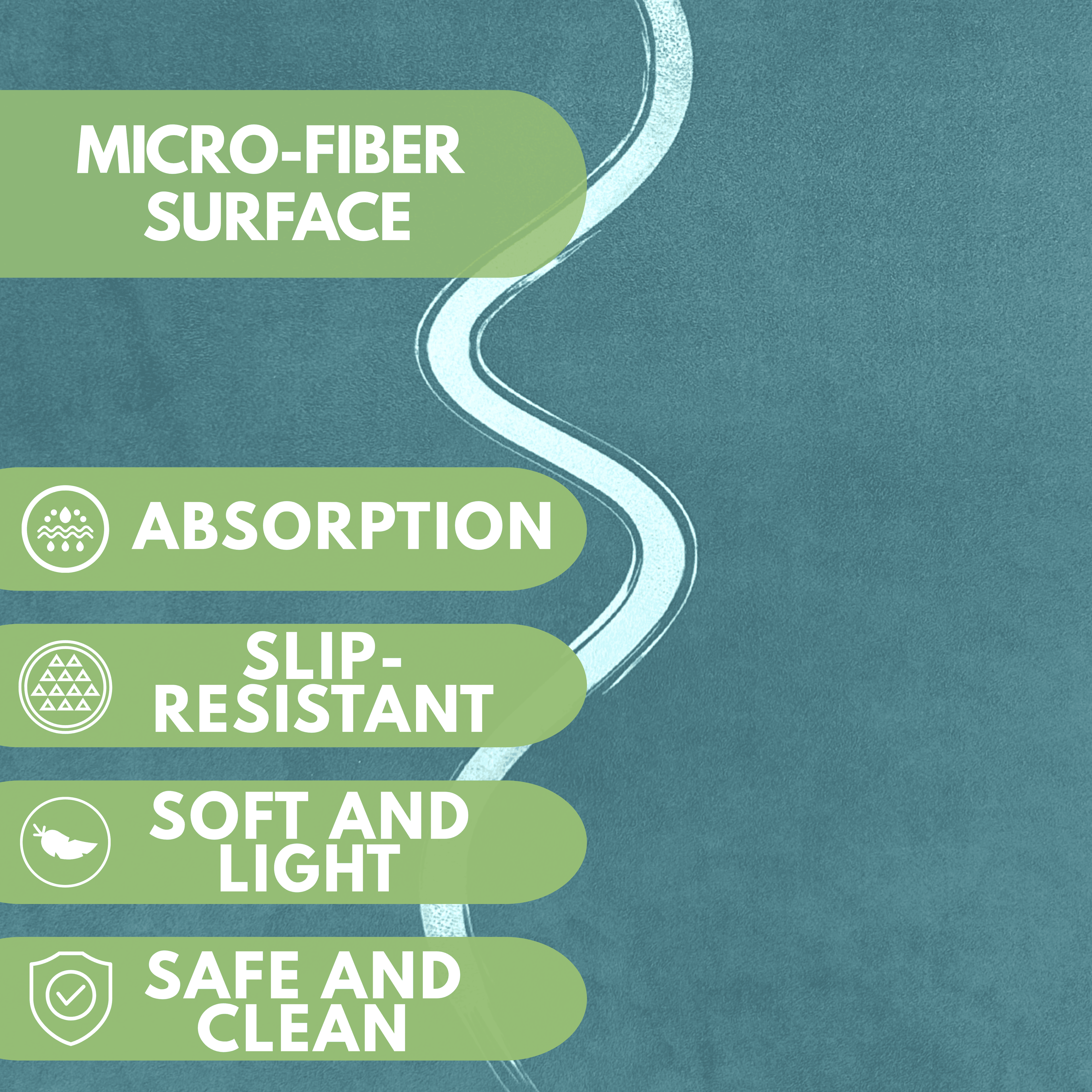 Atellya Florida S Green Pilates Reformer Mat Set – Non-Slip Pilates Mat + Grip Socks with Carry Bag Atellya