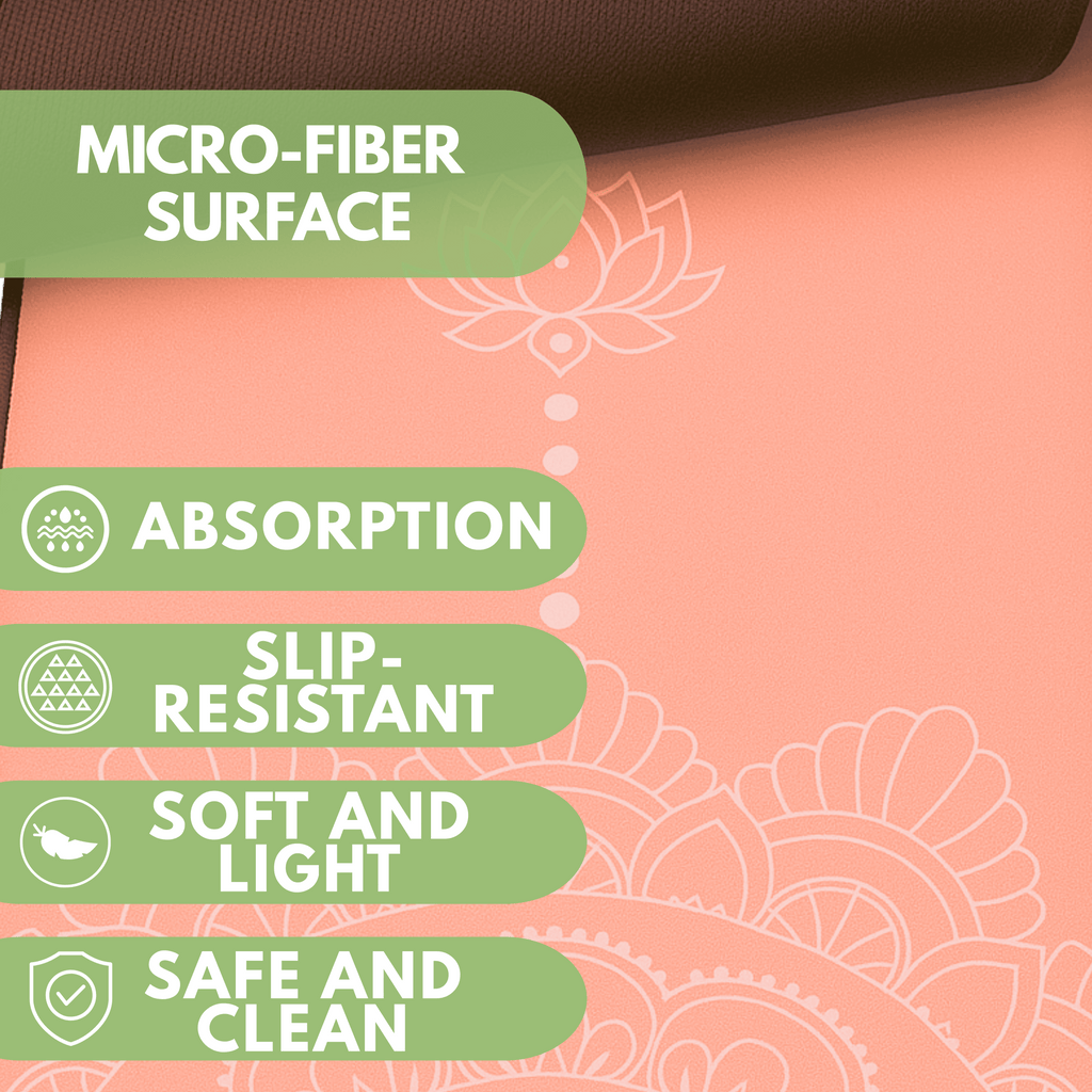 Atellya California Coral Pilates Reformer Mat Set – Non-Slip Pilates Mat + Grip Socks with Carry Bag Atellya