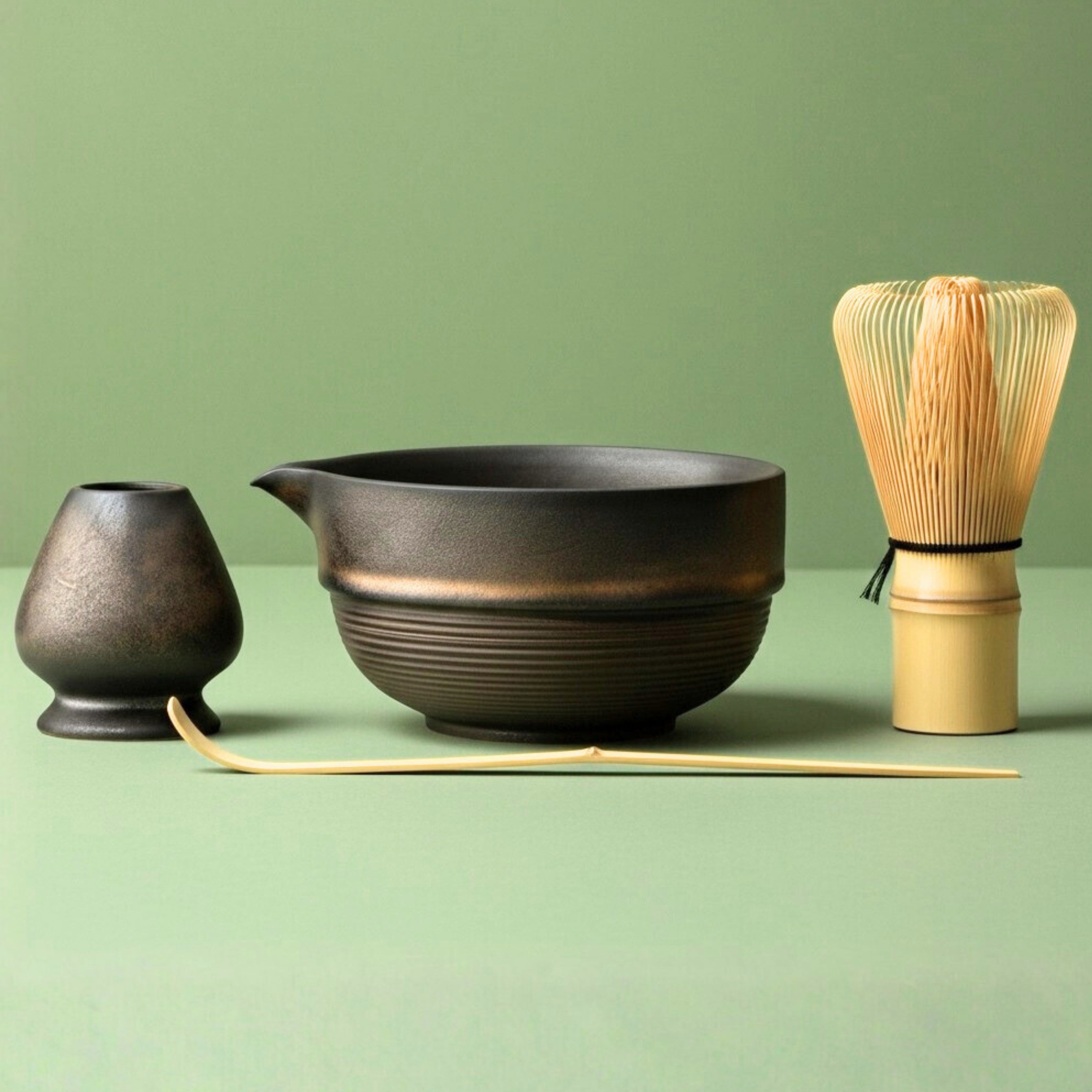 Atellya White Melbourne Matcha Set – Bowl, Whisk, Scoop & Stand Set 280ml