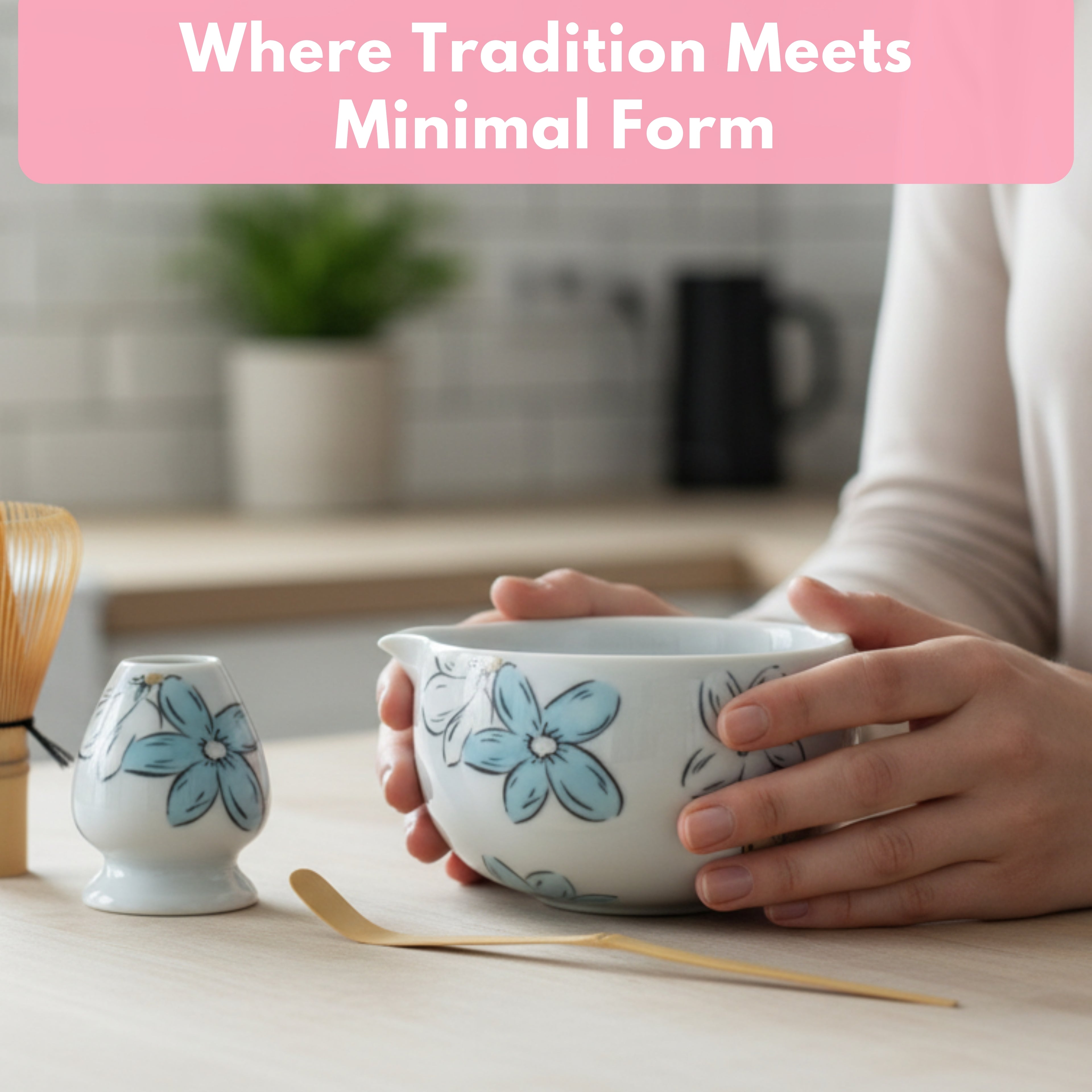 Atellya Matcha Whisk Set, Matcha Set, Scoop, Matcha Whisk Stand ,Matcha Bowl, Matcha Kit for Ceremony, Set for Matcha Latte -  Brisbane Flower