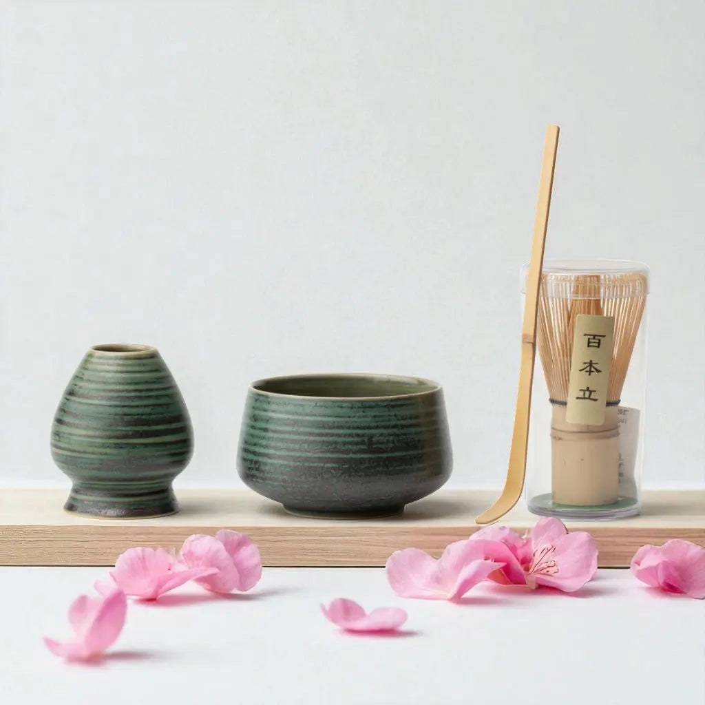Atellya Adelaide Green Matcha Ceremony Kit – Bowl, Whisk, Scoop & Stand Set 280ml Atellya