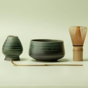 Atellya Green Adelaide Matcha Set – Bowl, Whisk, Scoop & Stand Set