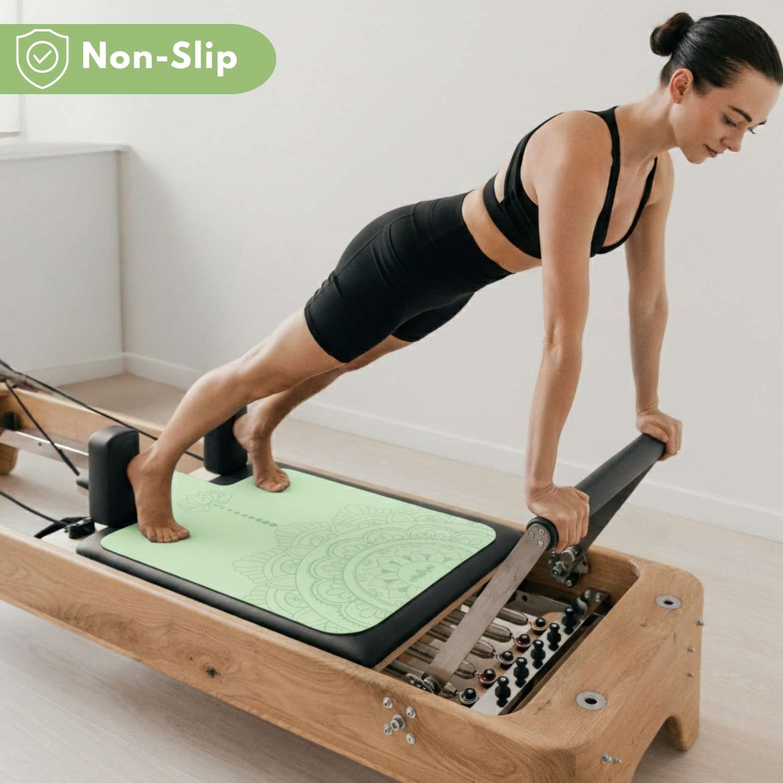 Atellya Pilates Reformer Mat Set – Mint Green | Non-Slip, Ultra-Light & Hygienic Cover - Image 2