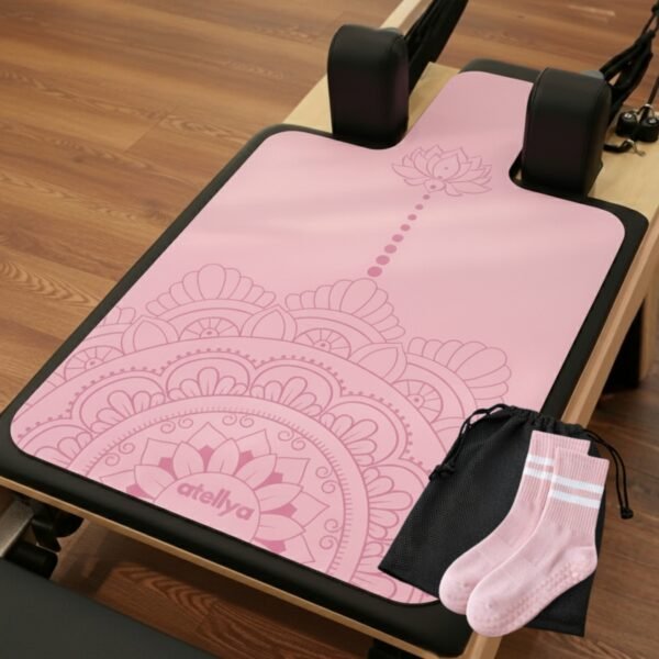 Atellya Pilates Reformer Mat Set – Pink | Non-Slip, Ultra-Light & Hygienic Cover
