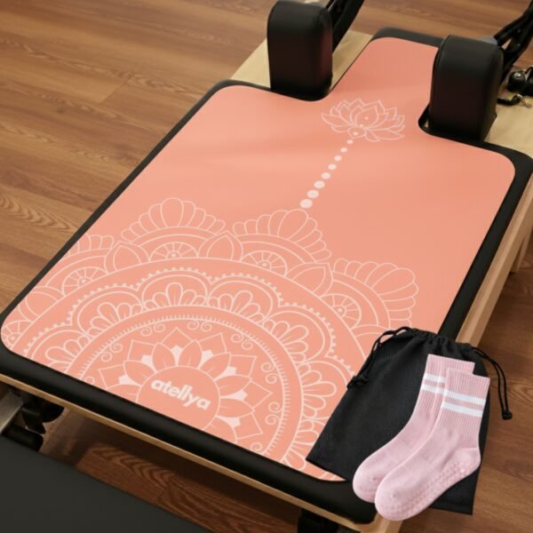 Atellya Pilates Reformer Mat Set – Coral | Non-Slip, Ultra-Light & Hygienic Cover